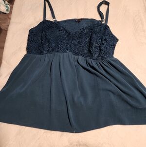 Torrid Teal Lace Bustier Tank